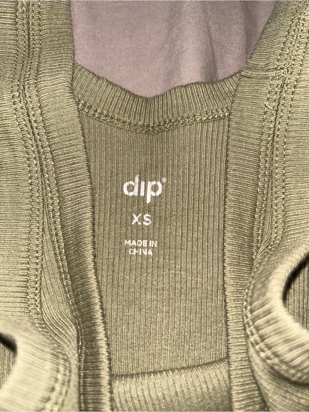 dip Ribbed Tank Top - Picture 3 of 3